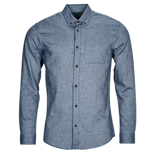 Textiel Heren Overhemden lange mouwen Jack & Jones JJECLASSIC MELANGE SHIRT LS SN Blauw