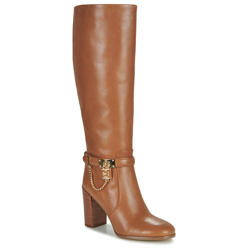 Schoenen Dames Hoge laarzen MICHAEL Michael Kors HAMILTON HEELED BOOT Cognac