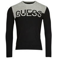 Textiel Heren Truien Guess ALEX LS CN LOGO SWEATER Zwart