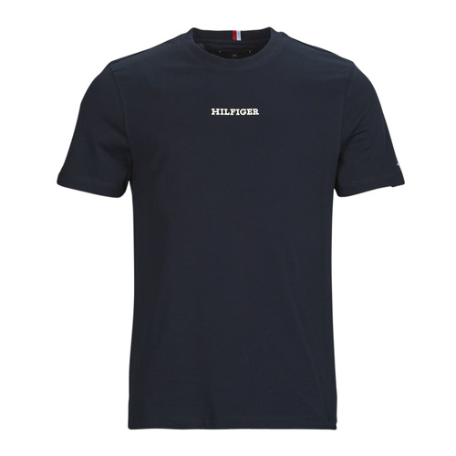 Textiel Heren T-shirts korte mouwen Tommy Hilfiger MONOTYPE SMALL CHEST PLACEMENT Marine