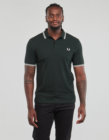 Textiel Heren Polo's korte mouwen Fred Perry TWIN TIPPED FRED PERRY SHIRT Groen / Wit