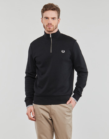 Textiel Heren Sweaters / Sweatshirts Fred Perry HALF ZIP SWEATSHIRT Zwart