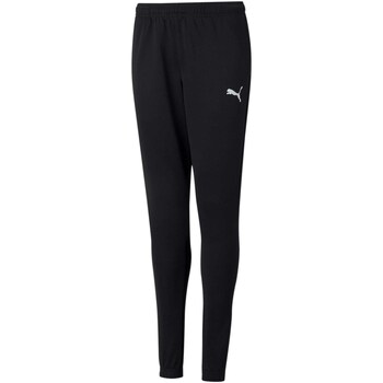 Textiel Jongens Broeken / Pantalons Puma Teamrise Poly Training Pants Jr Zwart