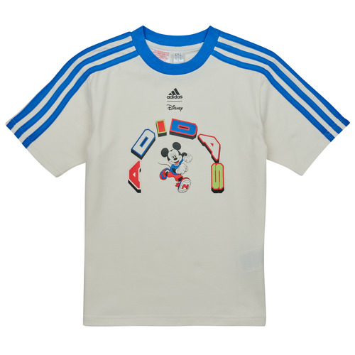 Textiel Kinderen T-shirts korte mouwen Adidas Sportswear LK DY MM T Wit / Blauw