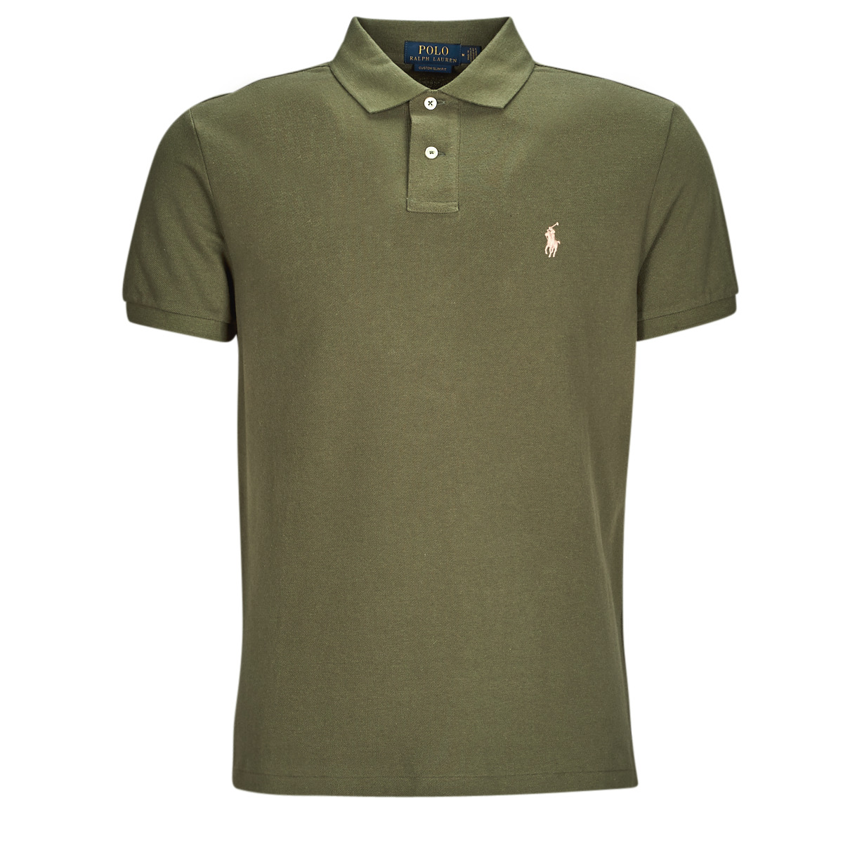 Textiel Heren Polo's korte mouwen Polo Ralph Lauren POLO AJUSTE SLIM FIT EN COTON BASIC MESH Kaki