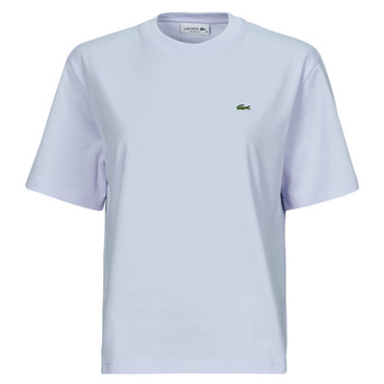 Textiel Dames T-shirts korte mouwen Lacoste TF7215 Blauw