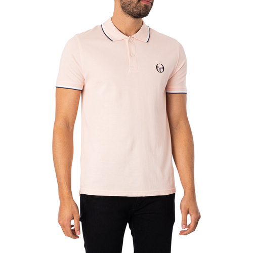 Textiel Heren Polo's korte mouwen Sergio Tacchini Poloshirt met kraag en strepen Roze