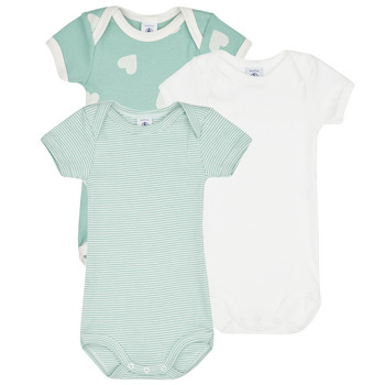 Textiel Kinderen Pyjama's / nachthemden Petit Bateau LOVING X3 Wit / Groen