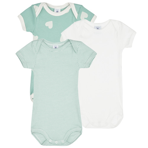 Textiel Kinderen Pyjama's / nachthemden Petit Bateau LOVING X3 Wit / Groen