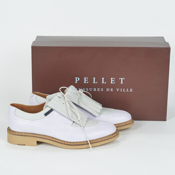 Schoenen Dames Derby Pellet VANILLE Kalf / Brush / Lavendel / Off / Wit