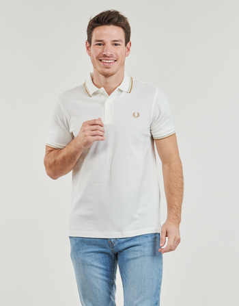 Textiel Heren Polo's korte mouwen Fred Perry TWIN TIPPED FRED PERRY SHIRT Wit / Beige