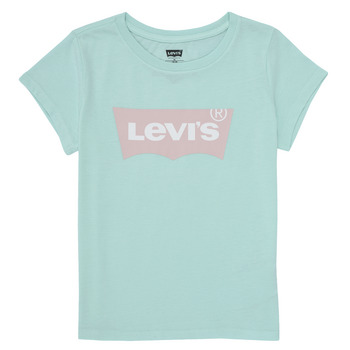 Textiel Meisjes T-shirts korte mouwen Levi's BATWING TEE Blauw / Pastel / Roze / Pastel