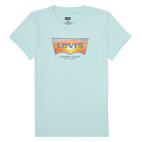 Textiel Jongens T-shirts korte mouwen Levi's SUNSET BATWING TEE Blauw / Oranje