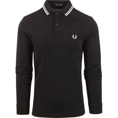 Textiel Heren T-shirts & Polo’s Fred Perry Longsleeve Polo Zwart 350 Zwart