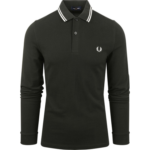 Textiel Heren Sweaters / Sweatshirts Fred Perry Longsleeve Polo Donkergroen T50 Groen