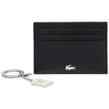 Tassen Heren Portefeuilles Lacoste Card Holder and Key Chain - Noir Zwart