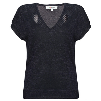 Textiel Dames T-shirts korte mouwen Morgan MFIRENZ Marine