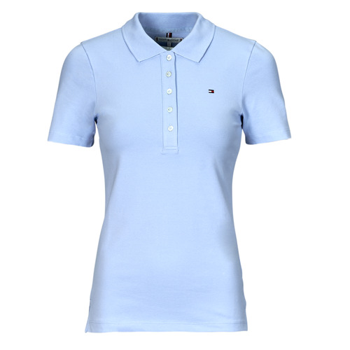 Textiel Dames Polo's korte mouwen Tommy Hilfiger 1985 SLIM PIQUE POLO SS Blauw