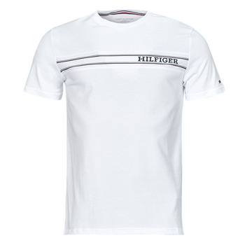 Textiel Heren T-shirts korte mouwen Tommy Hilfiger MONOTYPE STRIPE Wit