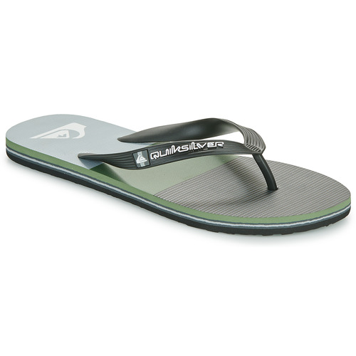 Schoenen Heren Teenslippers Quiksilver MOLOKAI STRIPE Zwart / Grijs / Groen