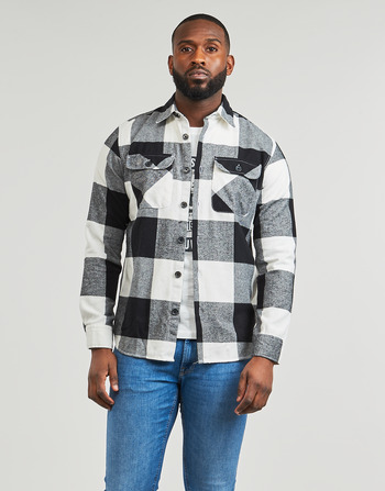 Textiel Heren Overhemden lange mouwen Jack & Jones JJEDARREN BUFFALO OVERSHIRT LS Wit