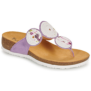 Schoenen Dames Teenslippers Think JULIA Violet / Wit