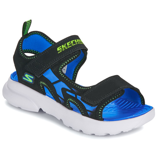 Schoenen Jongens Outdoorsandalen Skechers RAZOR SPLASH Zwart / Blauw