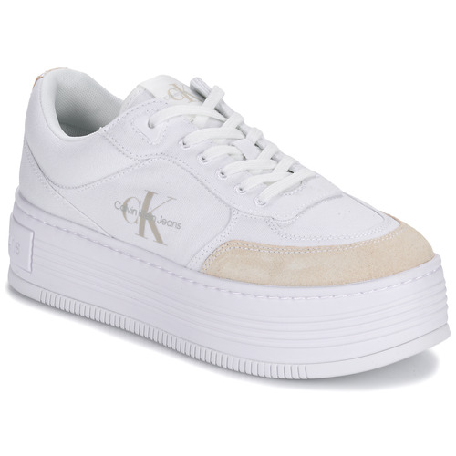 Schoenen Dames Lage sneakers Calvin Klein Jeans BOLD PLATF LOW LACE MIX ML BTW Wit