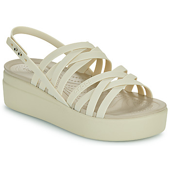 Schoenen Dames Sandalen / Open schoenen Crocs Brooklyn Strappy LowWdg Beige