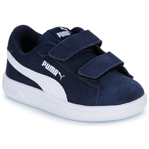 Schoenen Jongens Lage sneakers Puma SMASH 3.0 INF Marine / Wit