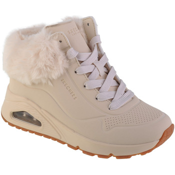 Schoenen Meisjes Laarzen Skechers Uno - Fall Air Beige