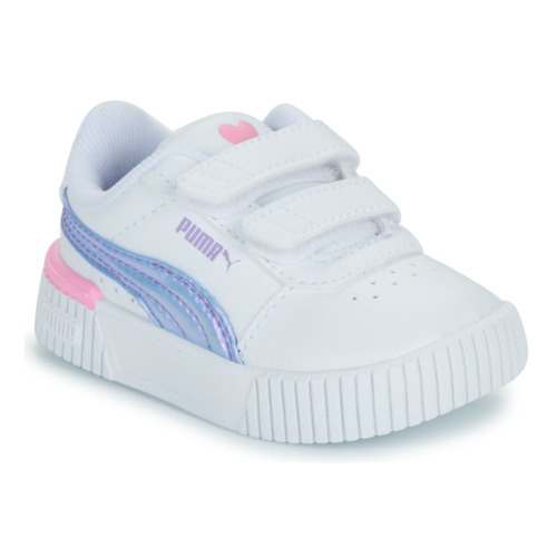 Schoenen Meisjes Lage sneakers Puma Carina 2.0 Bouncy Sky V Inf Wit / Violet