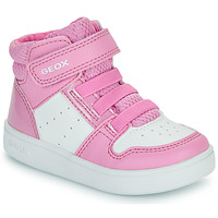 Schoenen Meisjes Hoge sneakers Geox B ECLYPER GIRL Roze / Wit