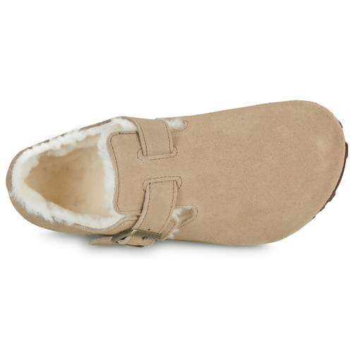 Birkenstock London Shearling LEVE Taupe Beige