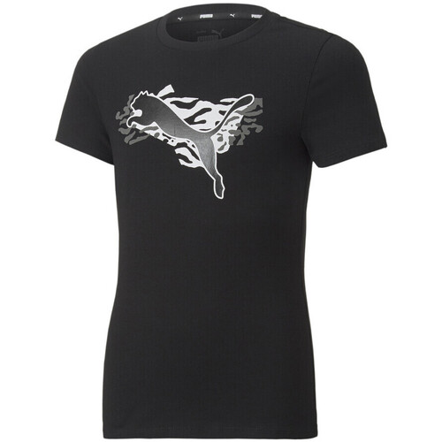 Textiel Meisjes T-shirts & Polo’s Puma  Zwart