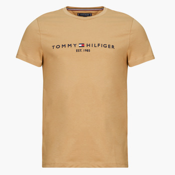 Textiel Heren T-shirts korte mouwen Tommy Hilfiger LOGO TEE Beige