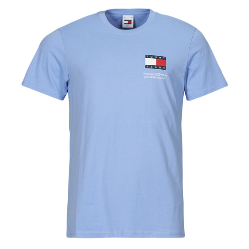 Textiel Heren T-shirts korte mouwen Tommy Jeans TJM SLIM ESSENTIAL FLAG TEE EXT Blauw