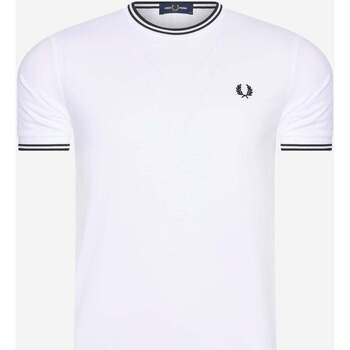 Textiel Heren T-shirts & Polo’s Fred Perry Twin tipped t-shirt Wit