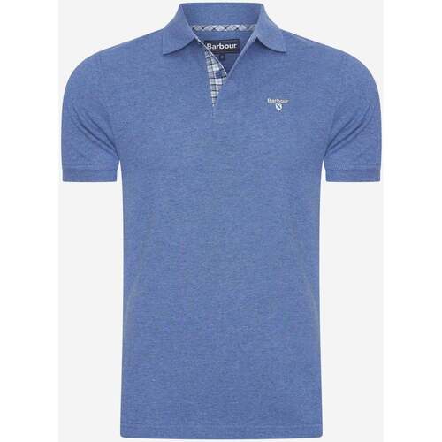 Textiel Heren T-shirts & Polo’s Barbour Tartan pique polo Blauw