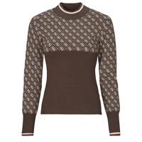 Textiel Dames Truien Guess LISE 4G LS SWEATER Bruin