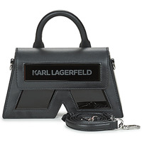 Tassen Dames Handtassen kort hengsel Karl Lagerfeld IKON/K CB LEATHER Zwart