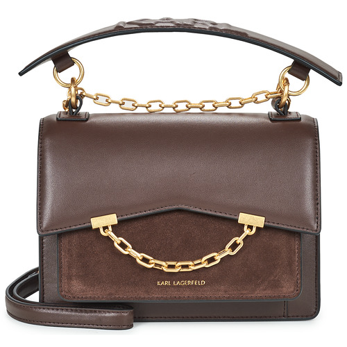 Tassen Dames Schoudertassen met riem Karl Lagerfeld K/SEVEN GRAINY SP SB SUEDE Bruin