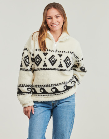 Textiel Dames Fleece Roxy TREASURE SOUL Zwart / Wit