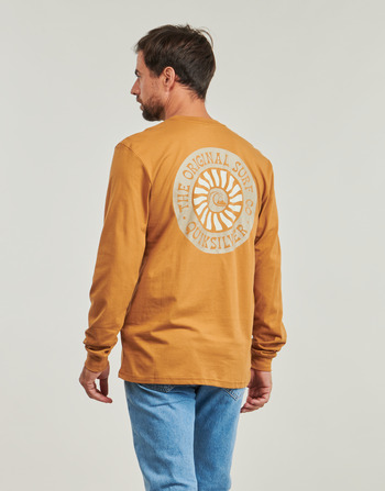 Textiel Heren T-shirts met lange mouwen Quiksilver BLOOM CYCLE LS Camel