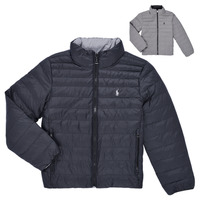 Textiel Kinderen Dons gevoerde jassen Polo Ralph Lauren REVERSIBLE TERRA JK-OUTERWEAR-BOMBER Zwart / Grijs