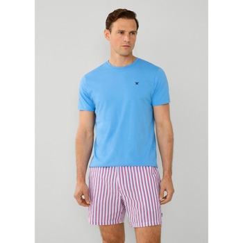 Textiel Heren T-shirts & Polo’s Hackett Swim trim logo tee Blauw