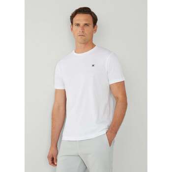 Textiel Heren T-shirts & Polo’s Hackett Swim trim logo tee Wit