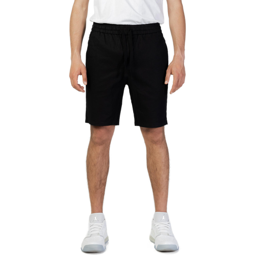 Textiel Heren Korte broeken / Bermuda's Only & Sons  ONSLINUS SHORTS LINEN MIX GW 1824 NOOS - 22021824 Zwart