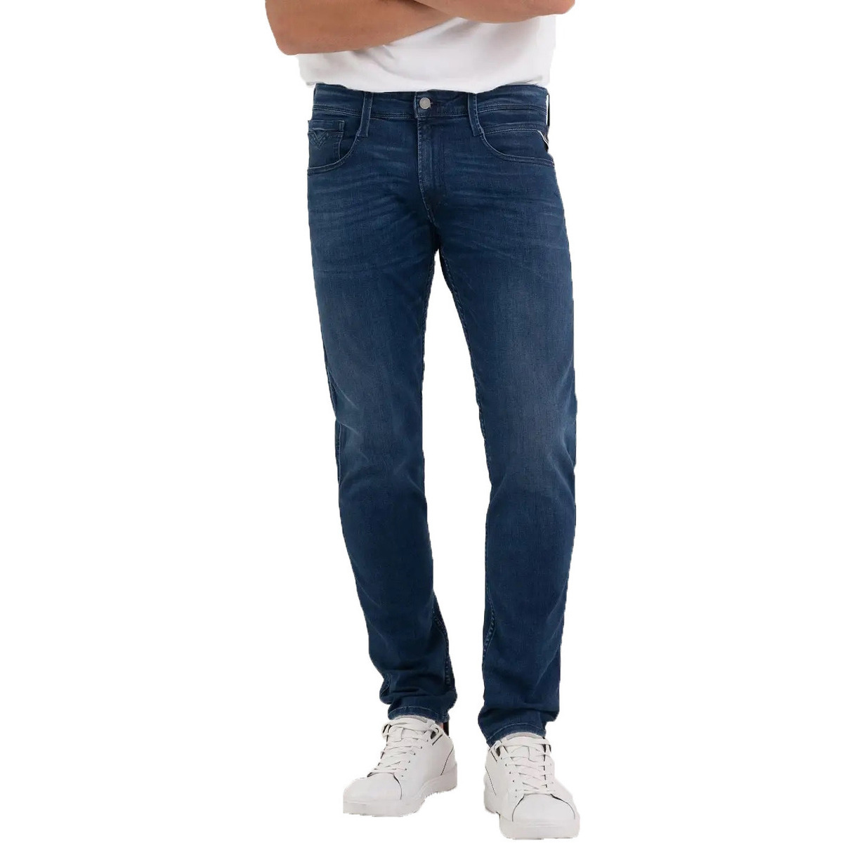 Textiel Heren Skinny jeans Replay ANBASS M914Y .000.41A 620 Blauw