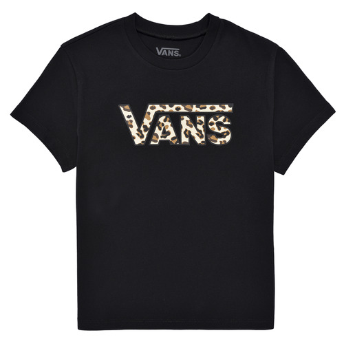 Textiel Meisjes T-shirts korte mouwen Vans GR FELIDAE DROP V SS Zwart / Luipaard